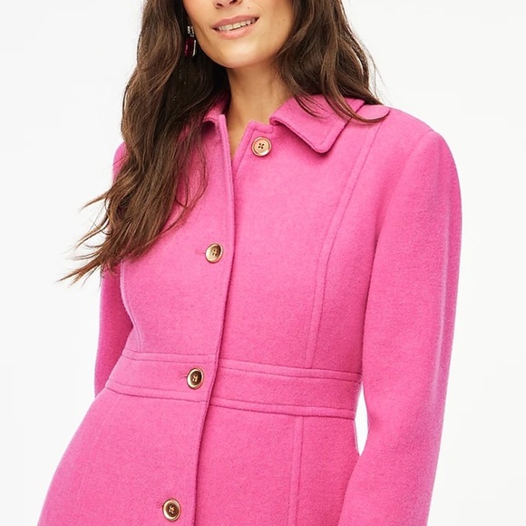 J. Crew Pink Pea Coat - Picture 3 of 11
